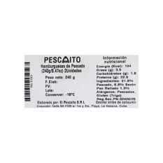 Hamburguesa de pescado Pescaito (240 g / 8.47 oz) - Miniatura 3